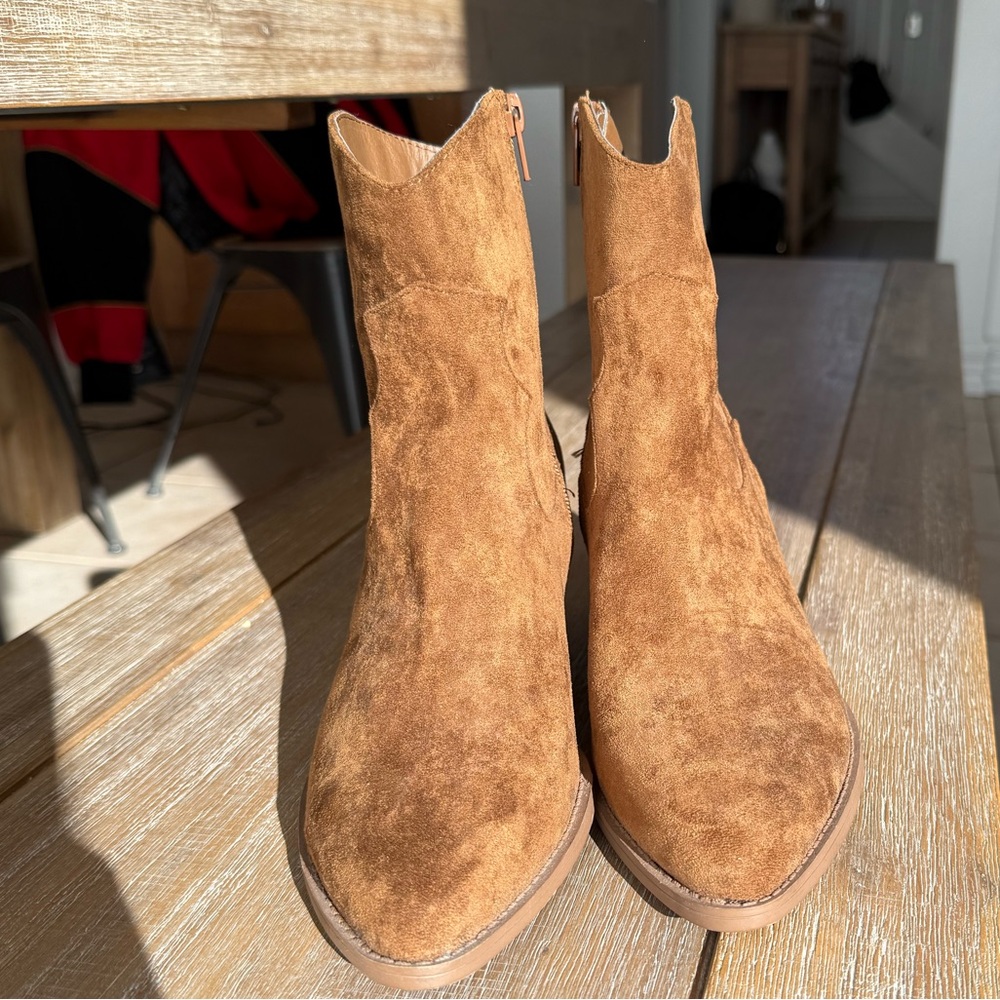 Brown Suede Ankle Boots